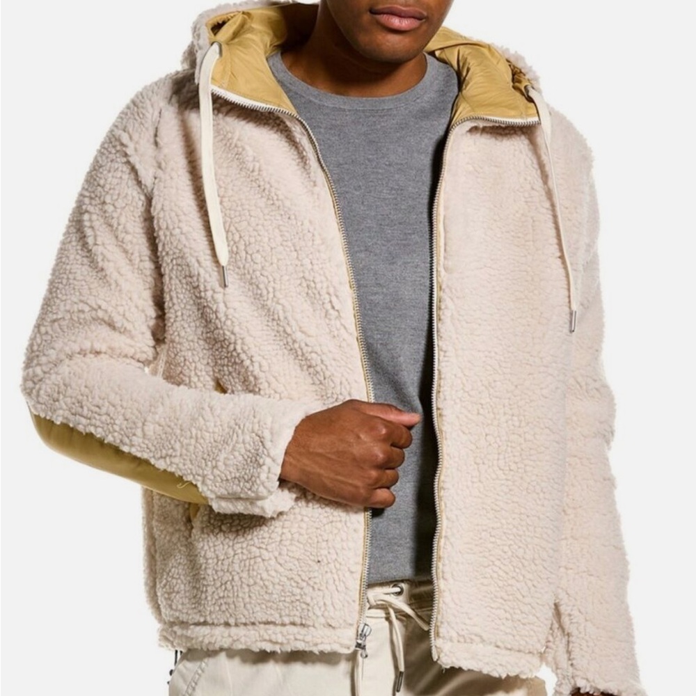Worn only 1 time rag & bone Men`s Sherpa Tactic Jacket.    Filled w real down